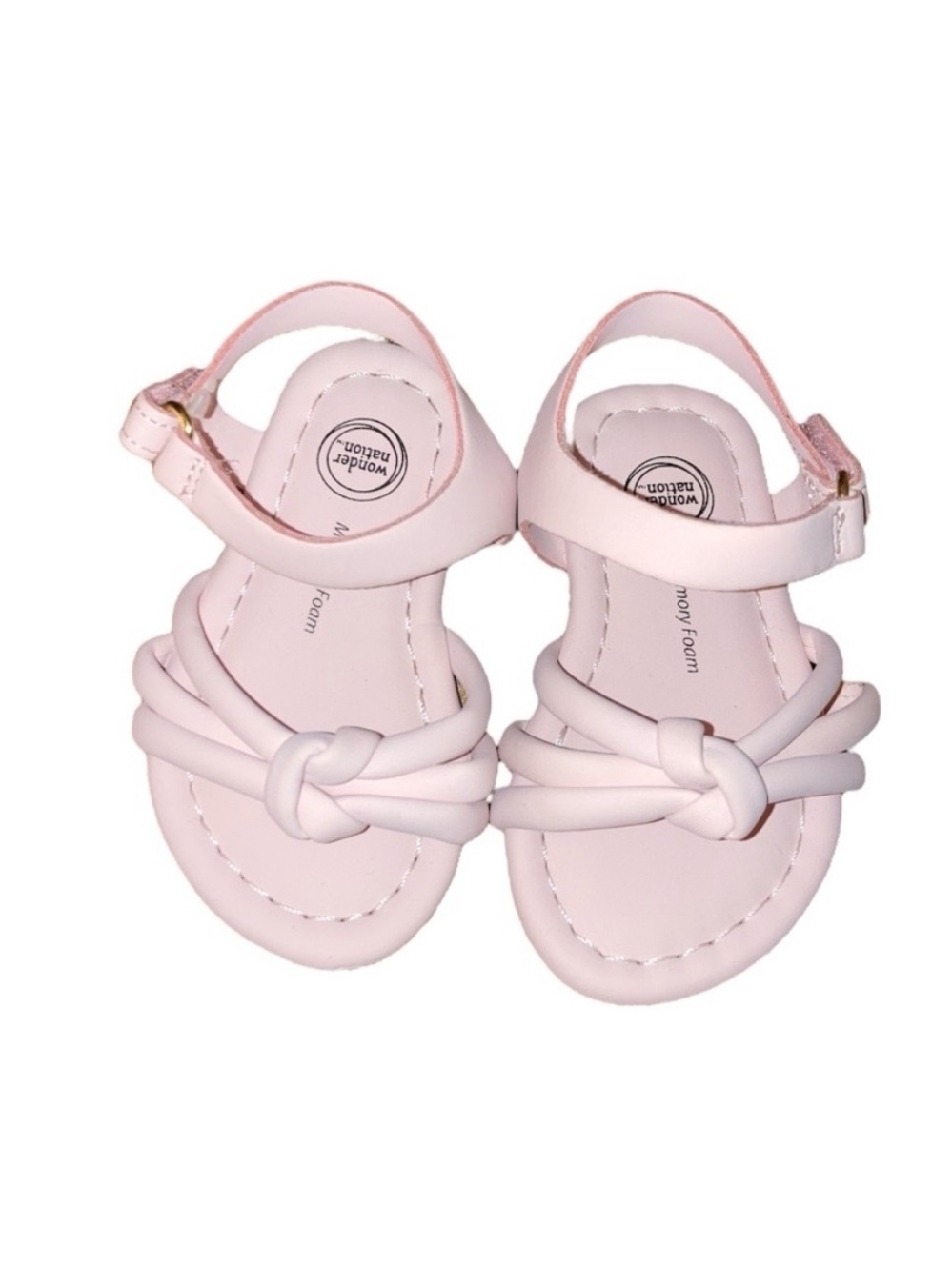 Wonder Nation Pink Knotted Sandals for Effortless Style